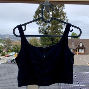 Black tank top crop top